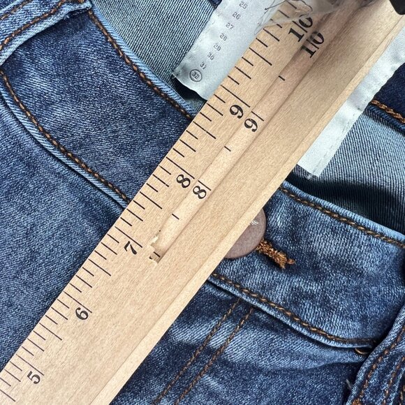 One Teaspoon Jean Women 34x26* Free Birds Low Rise Skinny Crop Blue Denim Tag 32 - Picture 15 of 16